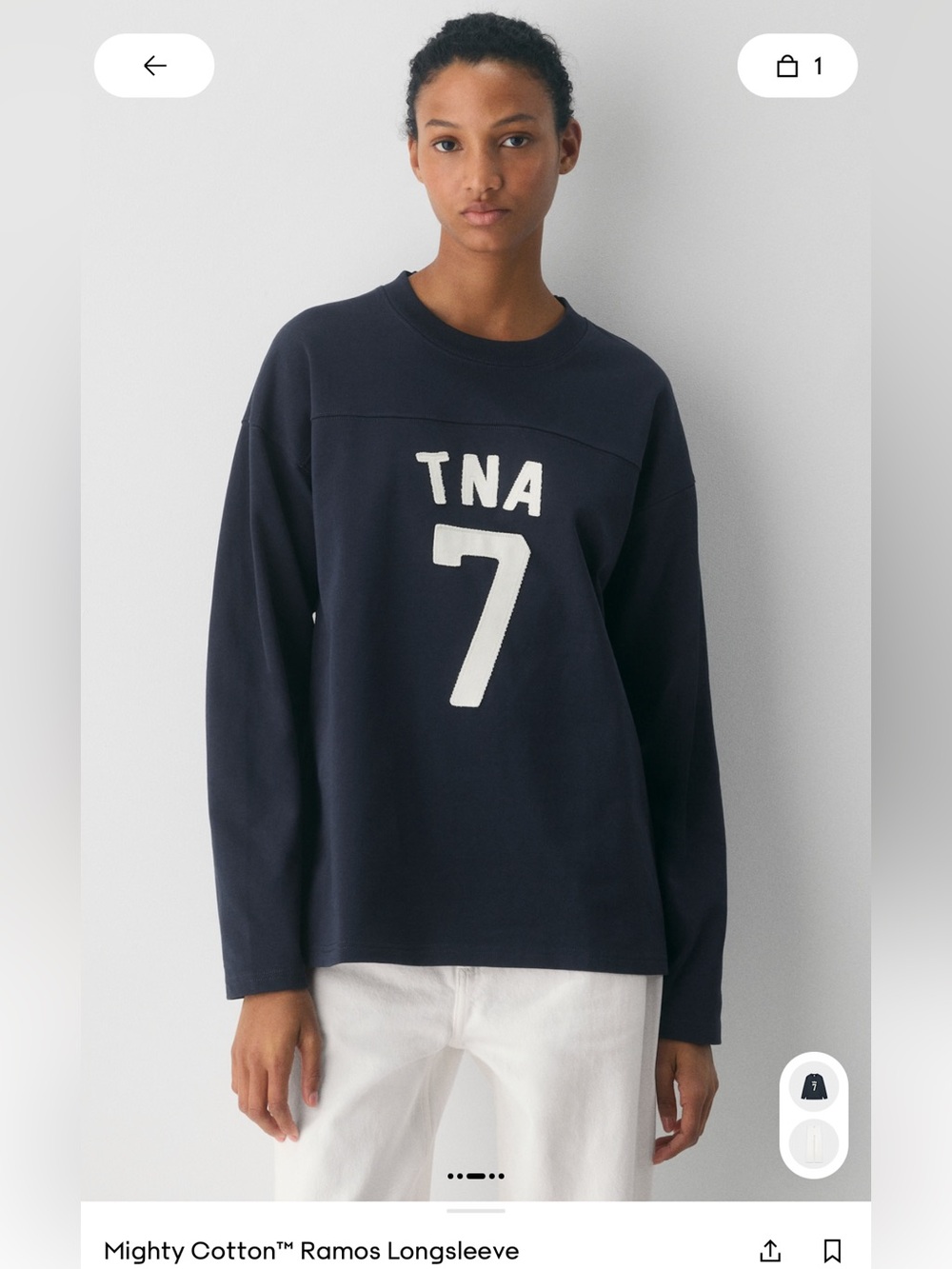 Aritzia TNA Mighty Cotton Ramos long sleeve